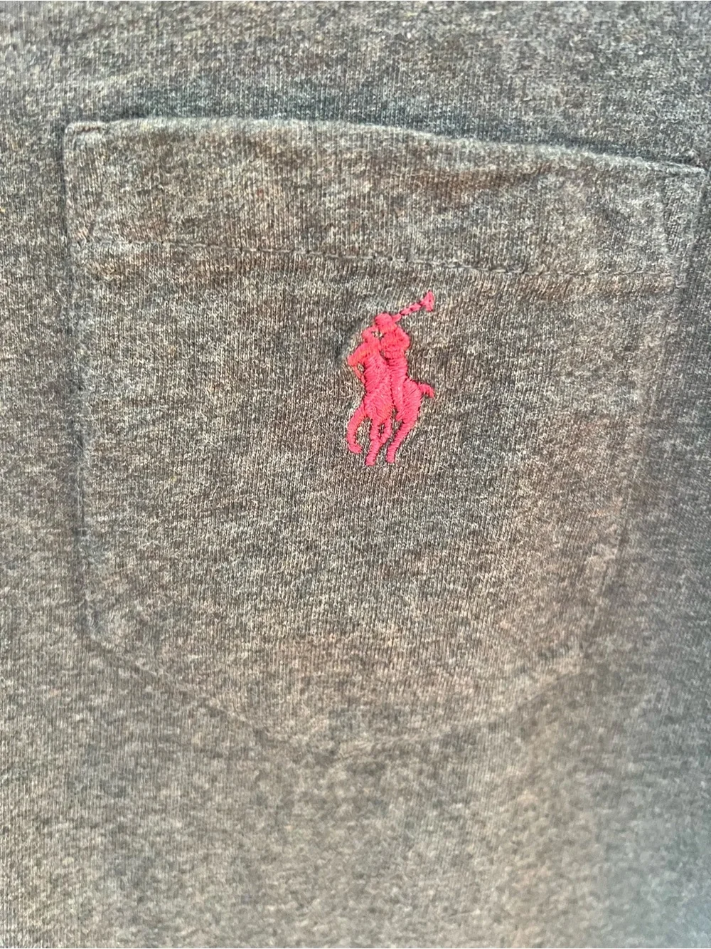 Polo by Ralph Lauren Dark Gray Short-Sleeve Pocket Tee with Red Pony - Picture 2 of 4